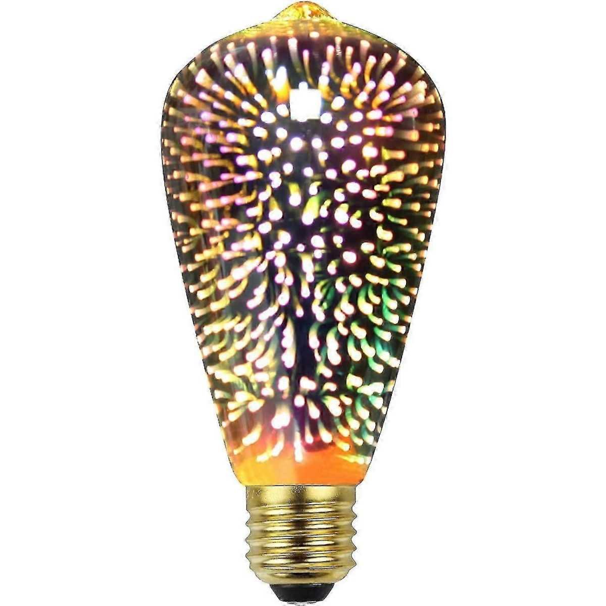 Edison LED Firework Bulb 3D Decorative E27 4W Retro Light