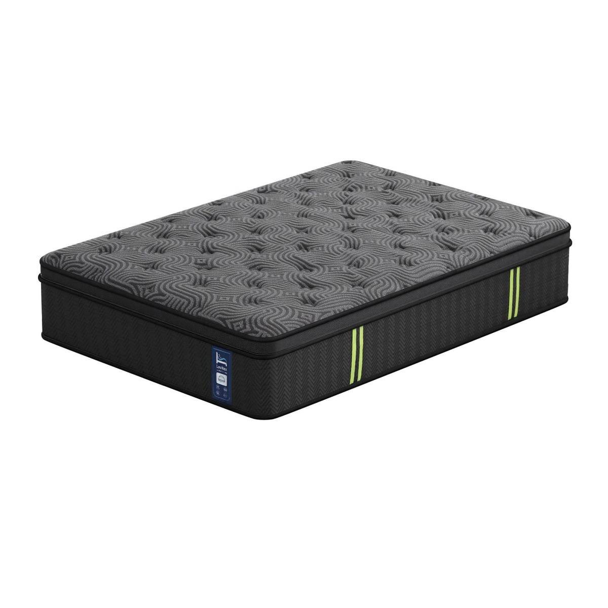 Levitex King Single Mattress 34 cm 5-Zone Pressure Relief  Pocket Spring with Reinforced Edge Support & Breathable Gel Memory Foam Hybrid Mattress