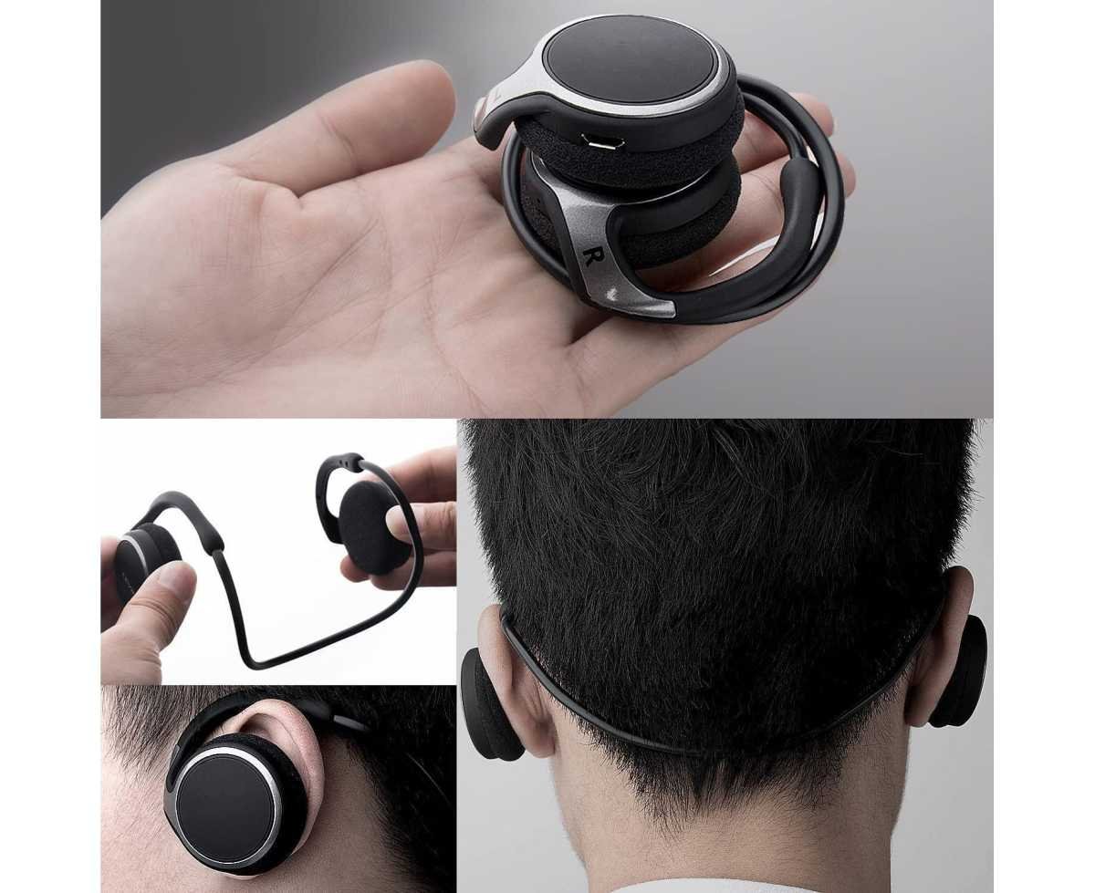 Bluetooth Headphones - Wrap Around Head - Foldable Sports Wireless Headset with Mic