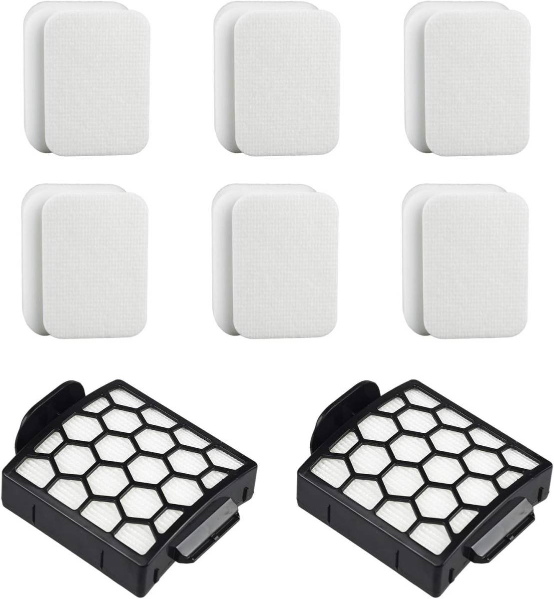 6 Foam Filter + 2 Hepa Filter Replacement for Shark ZU62 ZU60 NV255 NV150 NV251 NV151 Navigator Rotator Pet Pro Upright Vacuum Part 1238FT60 1239FT60