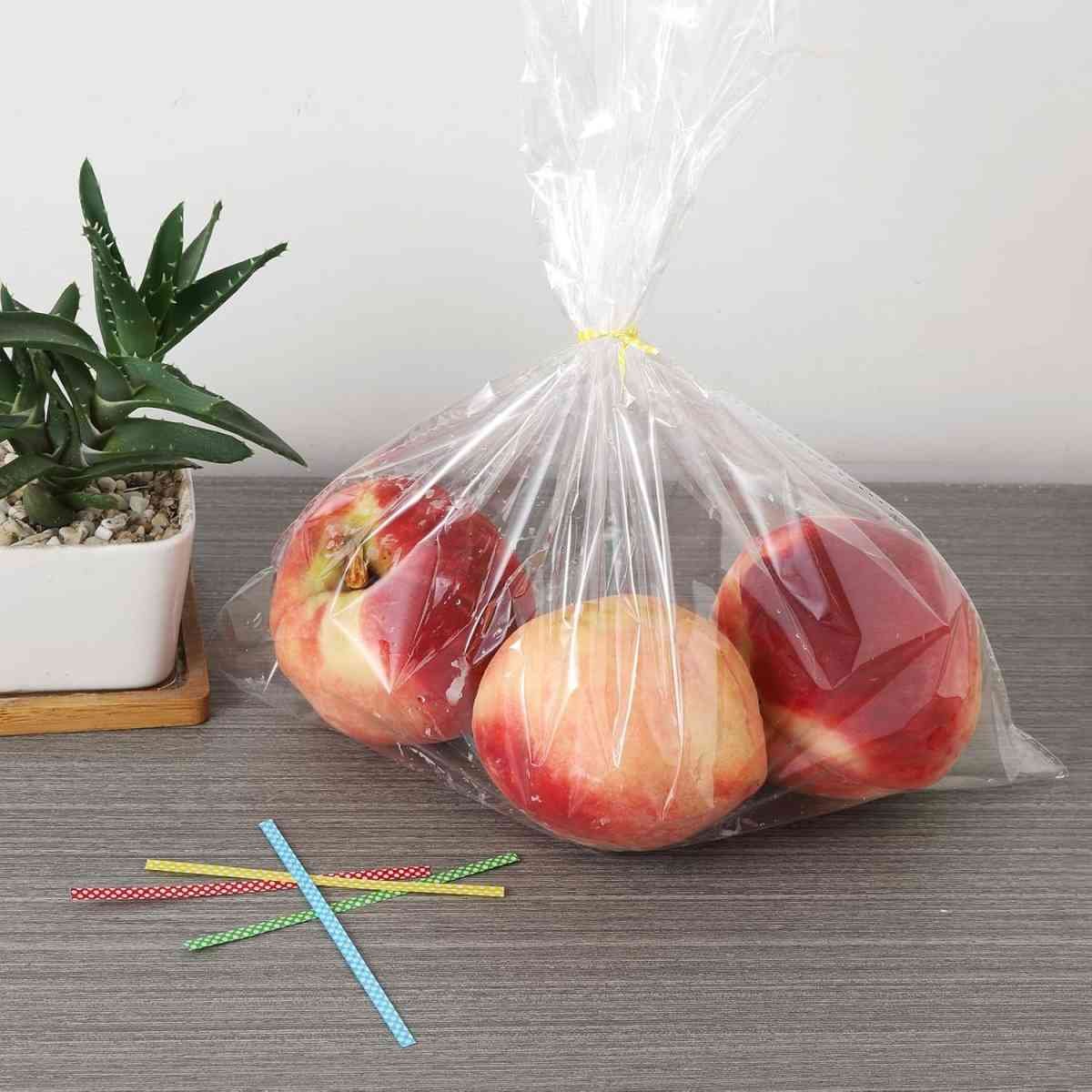 100 PCS 4" Polka-Dotted Bag Twist Ties,Mixed 8 Colors Plastic Twist Ties Bread Bags Ties for Candy Cookies Gift Bags and Decoration