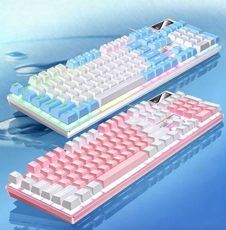 104 Keys Wired Keyboard White