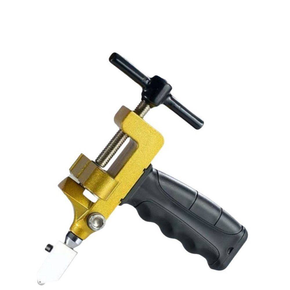 2 in 1 Glass Cutting Tool Kit Breaking Pliers and Glass Cutter Tungsten Hand Portable Glass knife for Ceramic, Mirror, Manual Tile Cutter Glass Breaker with 2 Bonus Tungsten blades and Screwdriver