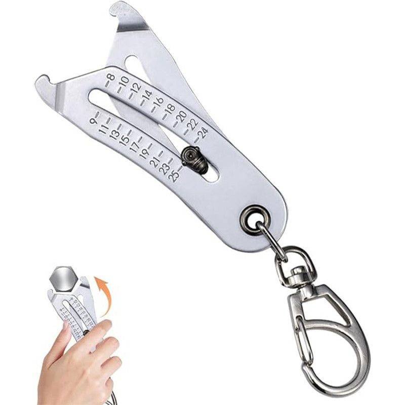 Portable Precise Thread Size Checker Keychain,Bolt Size Finder Keychain,Precise Bolt Sizes Finder Keychains
