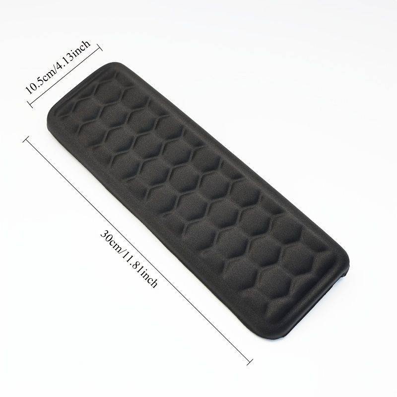 Black ergonomic wrist rest, keyboard wrist support, comfortable typing, wrist cushion, office ergonomics, Australian workspace, carpal tunnel prevention, plush wrist pad