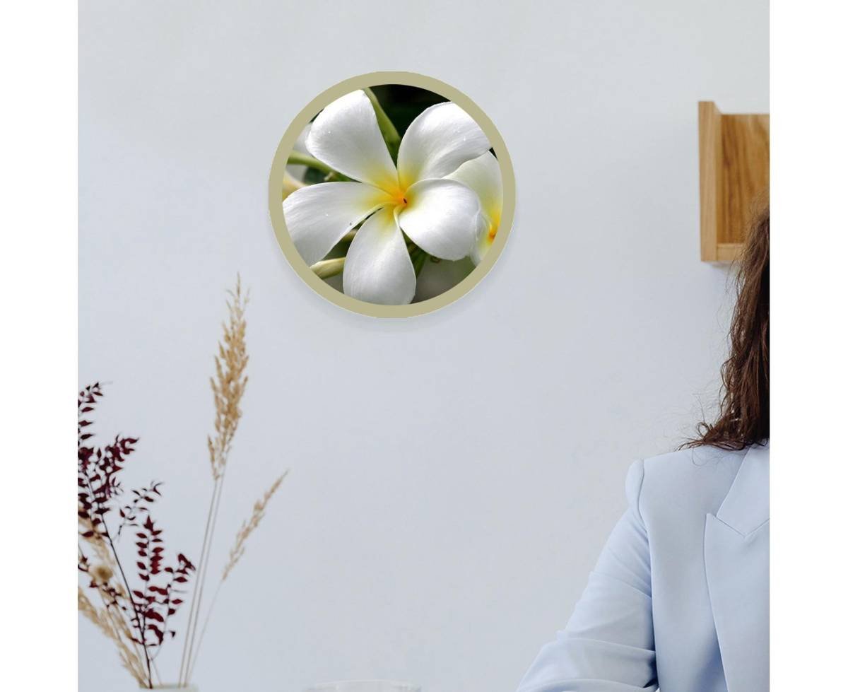 6inch Photo Frame Smooth Surface Fine Workmanship Round Wall Mounted Picture Storage Holder Home Supply - Golden