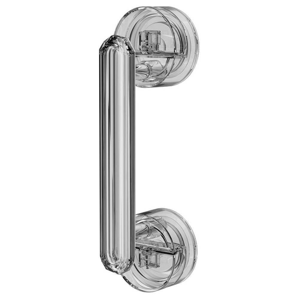 Waterproof Suction Cup Handle, Suction Cup Door Handle for Bathroom and Kitchen Cabinet Drawer (Transparet Sliver)