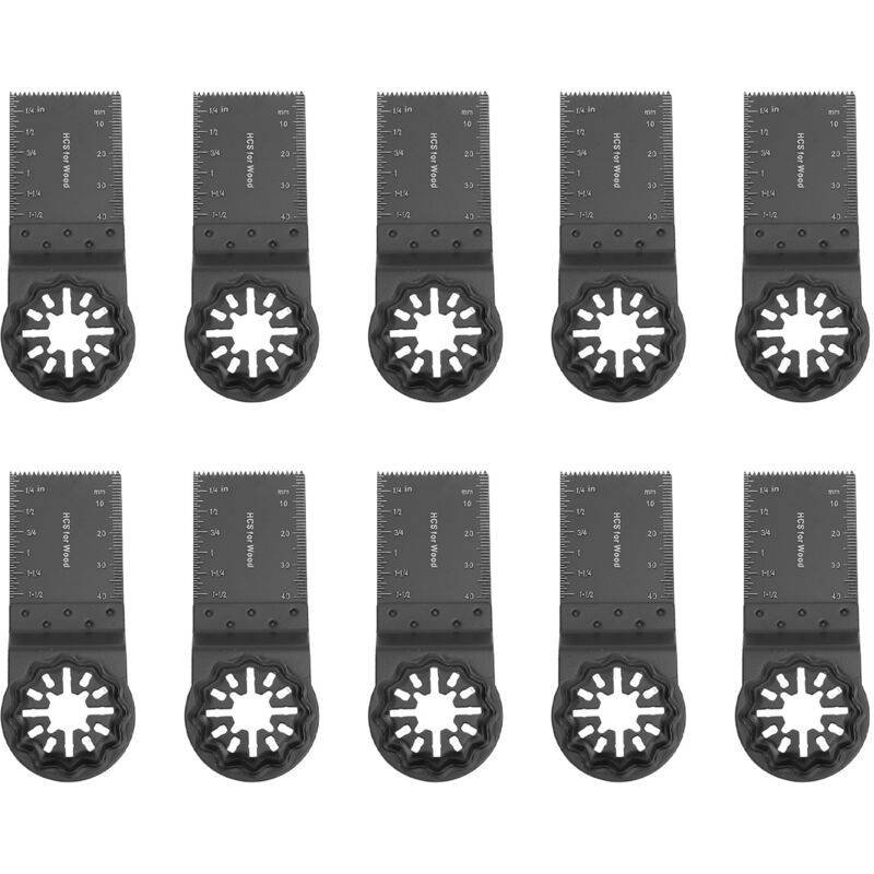 10pcs Oscillating Saw Blades, Oscillating Multitool Accessory Set, Universal Saw Blade for Dremel, Bosch, Makita, Fein