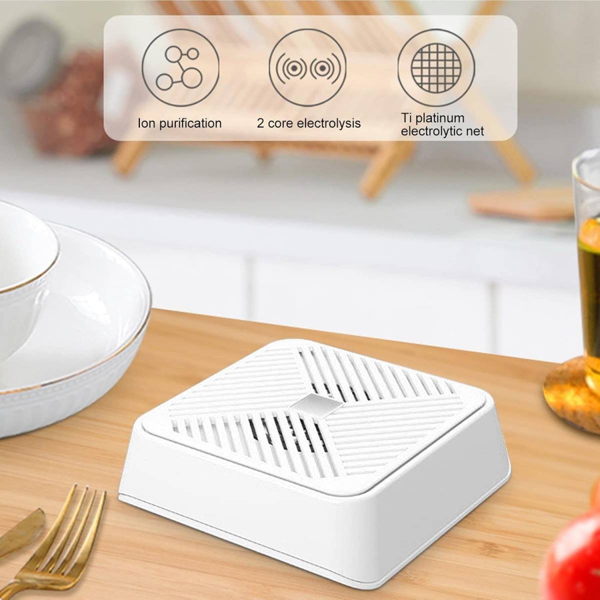 Sink Washing Machine, Portable Ultrasonic Machine Mini Electrolysis USB Dishwasher for Household Kitchen Supply ﻿ (White) White