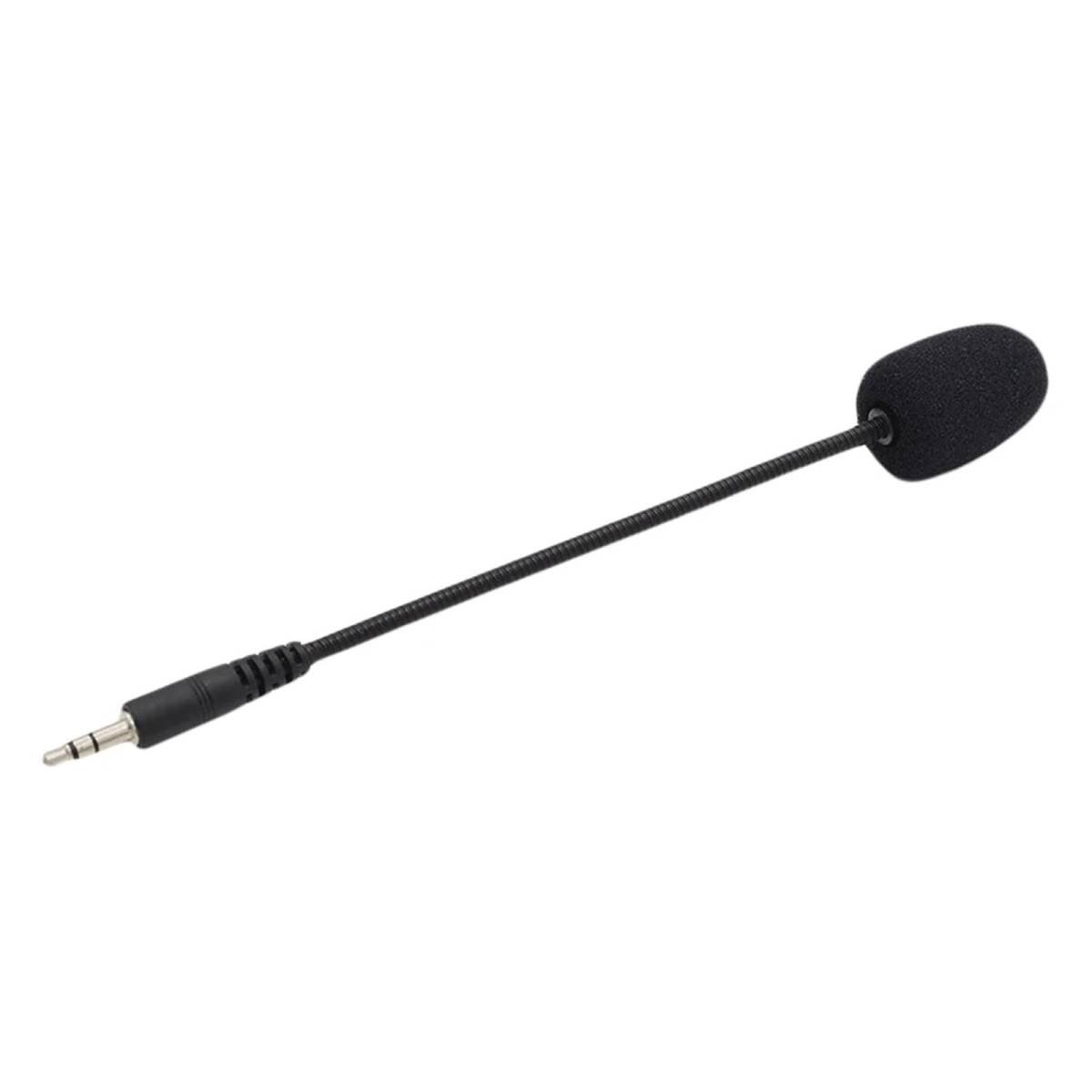 Headset Microphone 3.5mm Plug, Black Headset Microphone Adjustable 360 Degrees Bendable Jack Headphone Controller Combined, 3.5mm Game Gaming Mic to Mic Headsets Accessories(Black) Black