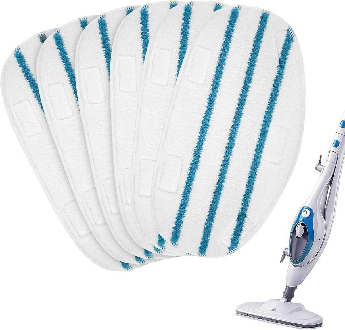 Steam Mop Pads or PurSteam ThermaPro 10-in-1 and ThermaPro 211 Steam Mop Cleaner, Pur steam Mop Replacement Pads Microiber Reusable Steam Mop Pads or Steamer loor Cleaning, 6 Pack