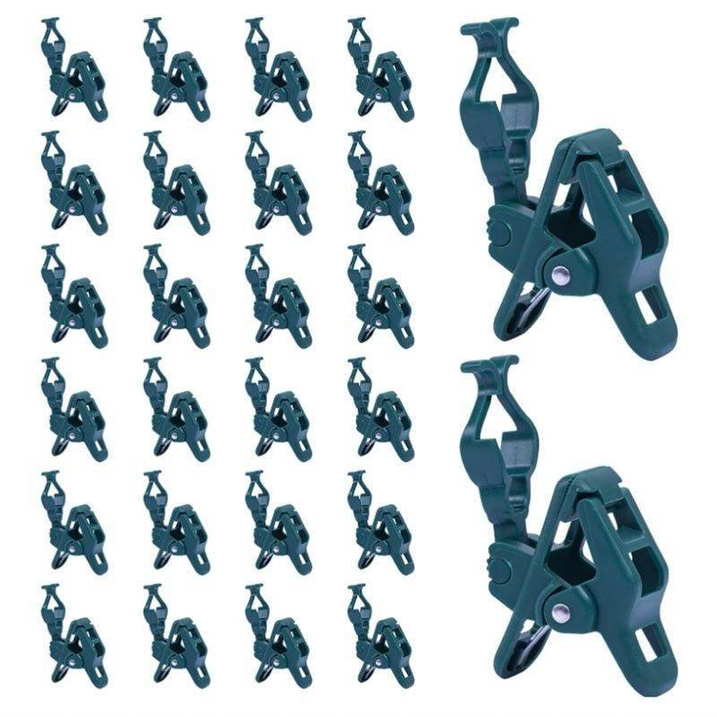 Christmas Lights Universal Spring Clips, 50 Count Quick Spring Clips for Holiday Light Decorations, Shatterproof Shingle and Gutter Clips for E12 E17, Metal Surface Roof Fence Railing Gates