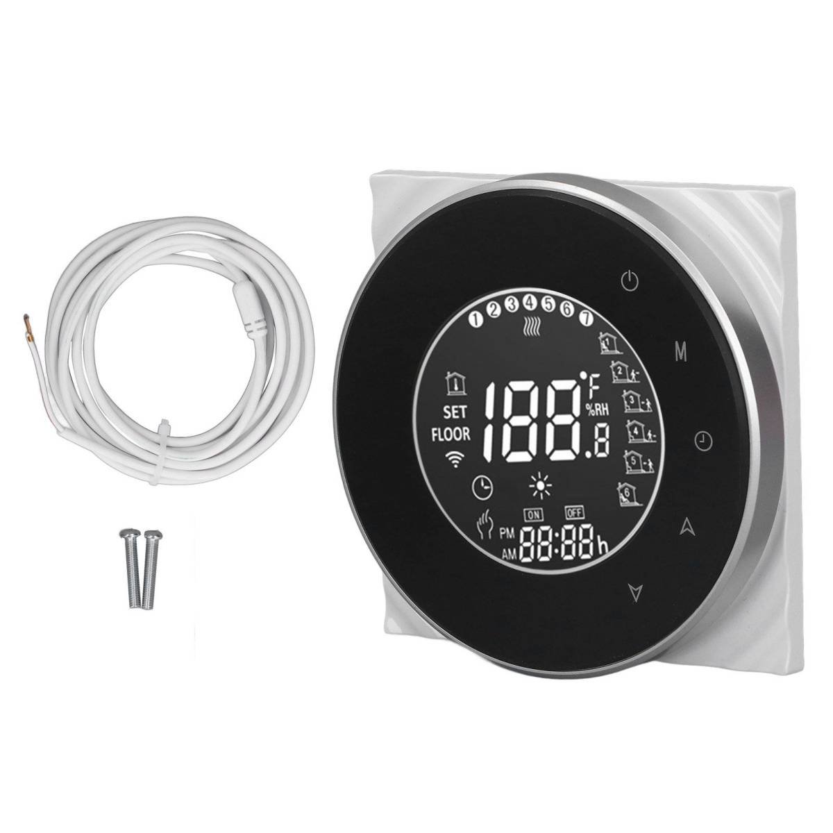 Smart Floor Heat Thermostat Voice Phone Control LCD Touch Screen WiFi Thermostat for Electric Heating Systems 95‑240VAC