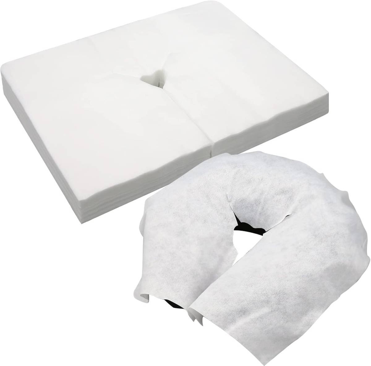 100PCS Upgrade Disposable Face Cradle Covers, Medical-Grade, Ultra Soft, Luxurious, Non-Sticking Massage Face Covers, Large Disposable Headrest Covers for Massage Tables and Massage Chairs