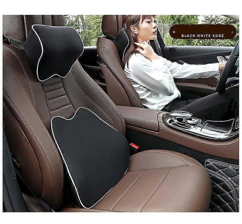Comfort Lumbar Support Cushion Back Support Pillow Breathable Vehicle Seat Back Support Black