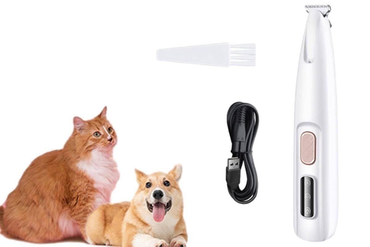 Dog Paw Trimmer 18mm Widen Pet Hair Clipper Dog Clippers for Grooming With LED Light LED Display Rechargeable