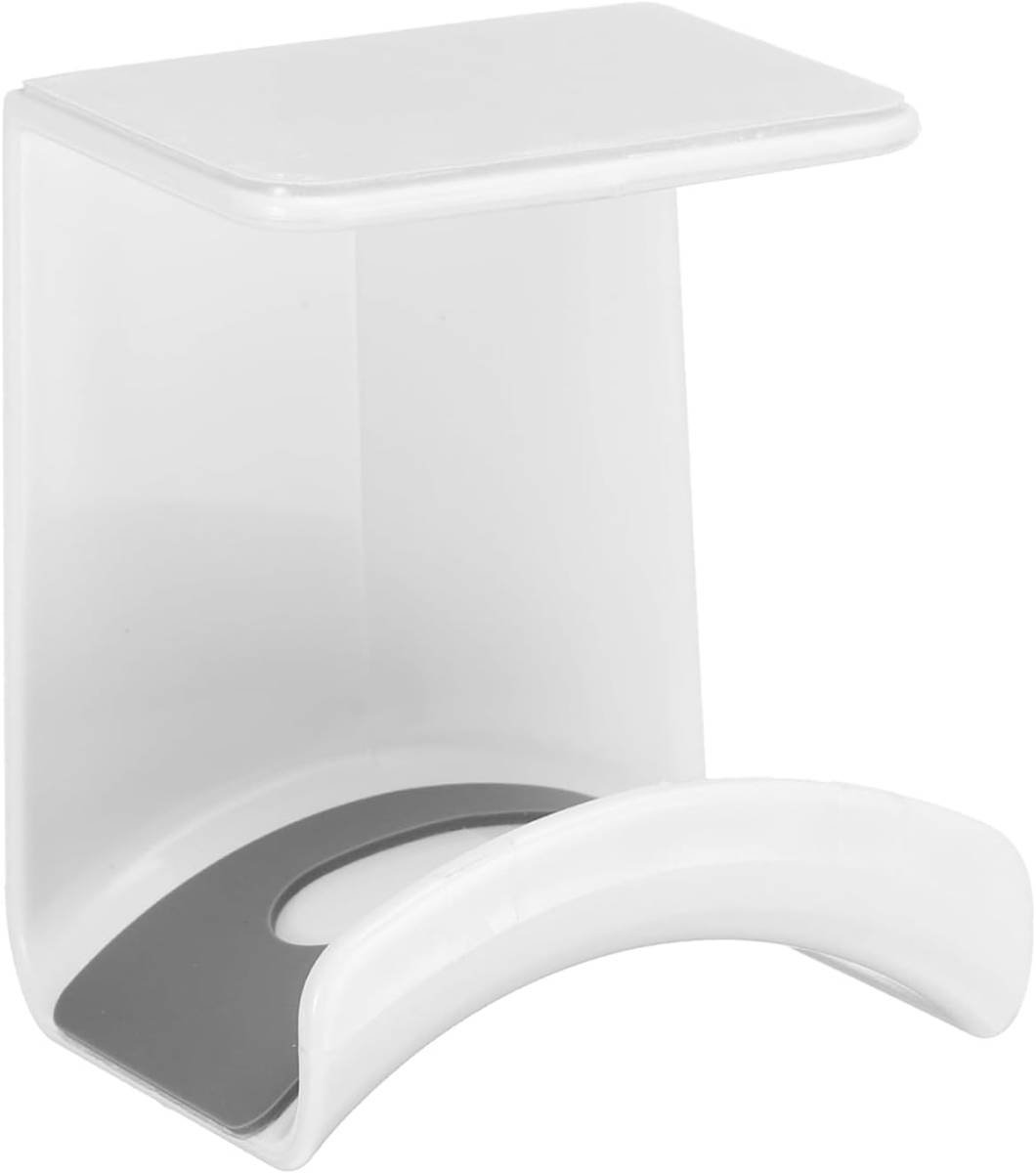 Headphone Stand, 1 Pcs ABS Headset Holder Adhesive Headphone Holder Hook Mount Headphone Hanger Hook Under Desk for Gaming Headphones Earphones Cables, White(Hanging)