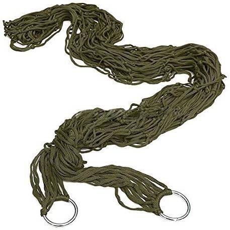 Green Nylon Hammock Net Breathable Mesh Lightweight Portable Quick-Drying for Camping Garden Travel 1 Piece