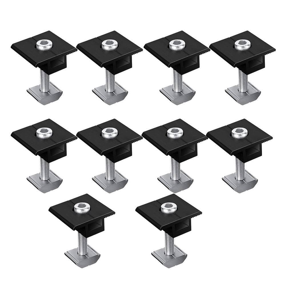 Solar Panel Adjustable Bracket Clamp Wide Photovoltaic Support Fixing PV End Clamps Mounting 30mm/35mm 10X 35mm Medium clamp