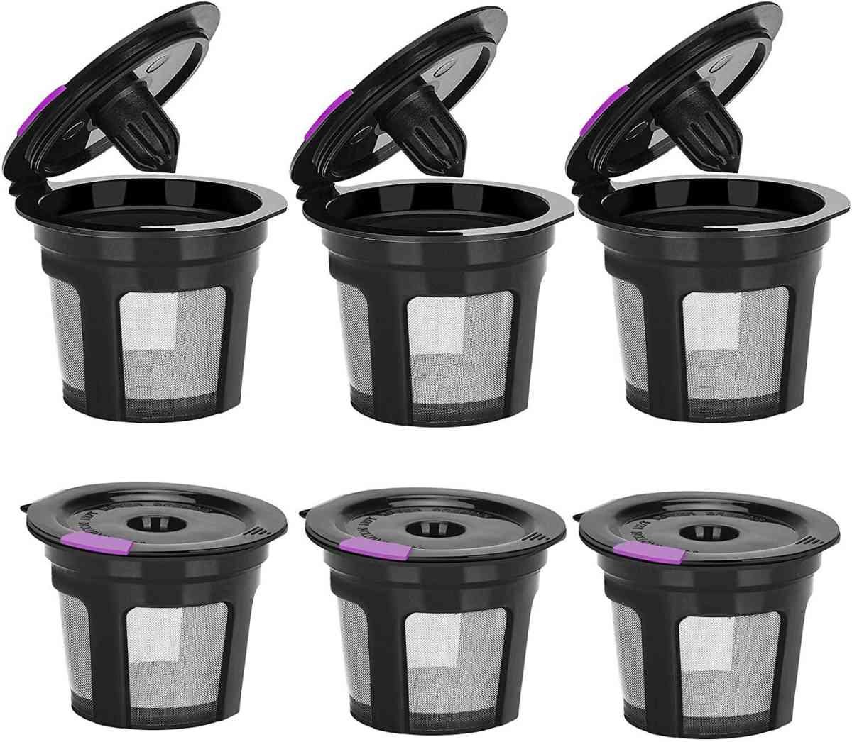 6 Pack Reusable K Cups For Reusable K CUP Coffee Filter Refillable Single