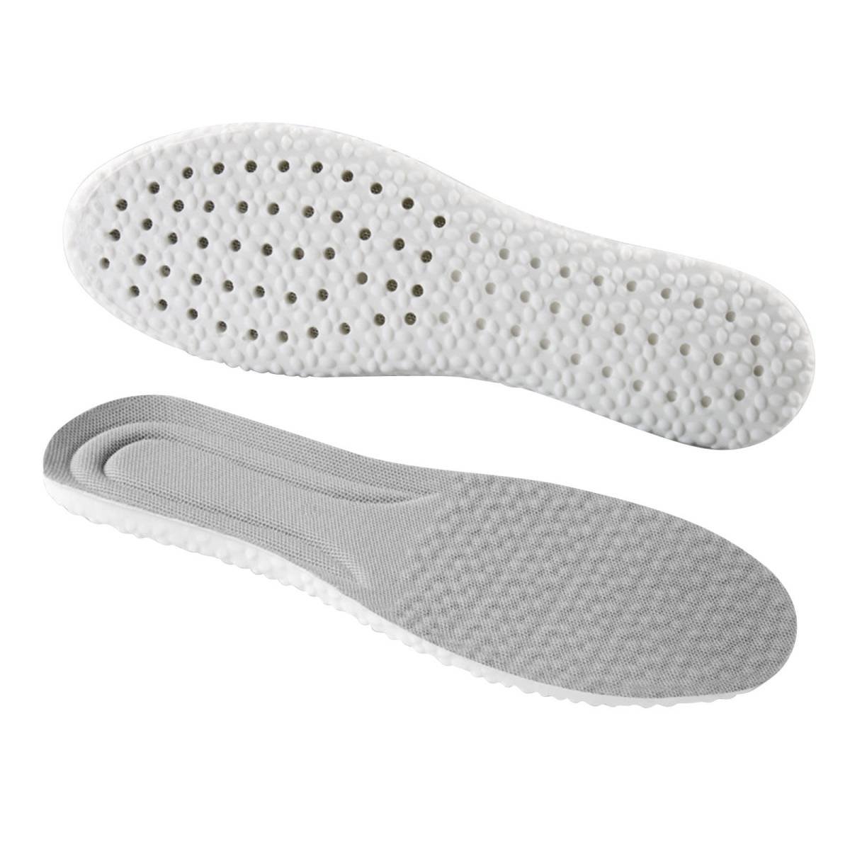 Steppers Insoles for Men Women, Massage Insole, Cloud Insole, Men's Comfortble Steppers Shoe Insoles Inserts, Memory Foam with Arch Surpport Insoles for Arch Pain,Advanced Sport Massaging Insoles Grey 37-38