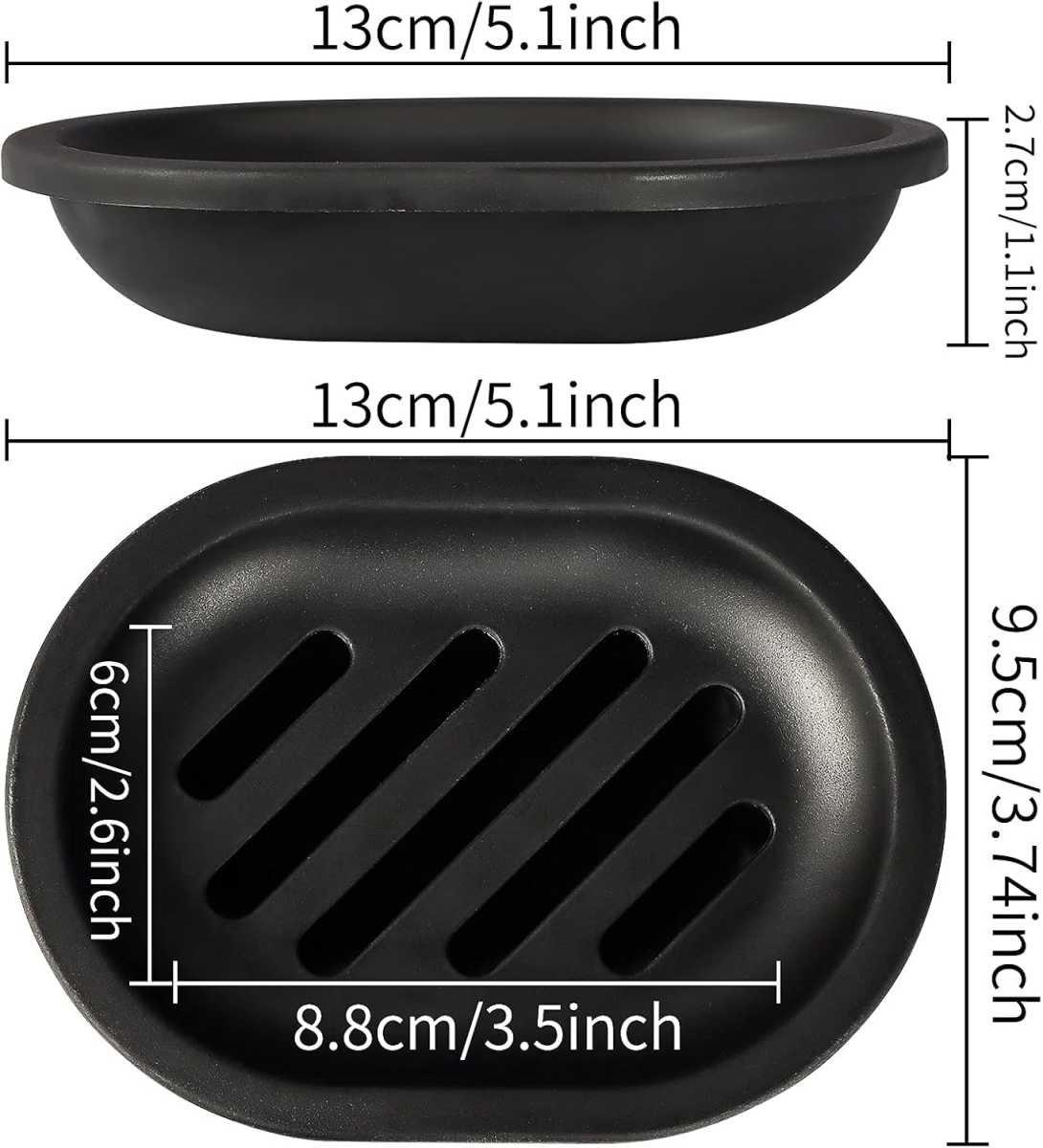 Soap Dish for Shower, 2pcs Soap Dishes Soap Savers for Bar Soap, Soap Bar Holder Shower with Drip Tray, Plastic Soap Holders with Drain for Kitchen Sink, Easy to Clean, Keeps The Soap Dry