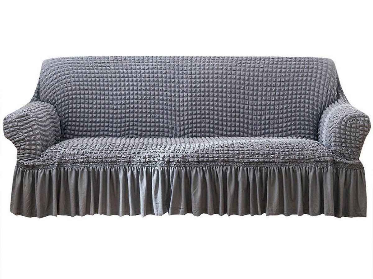 Stretch Sofa Cover for 2 Seats - Grey Slipcover