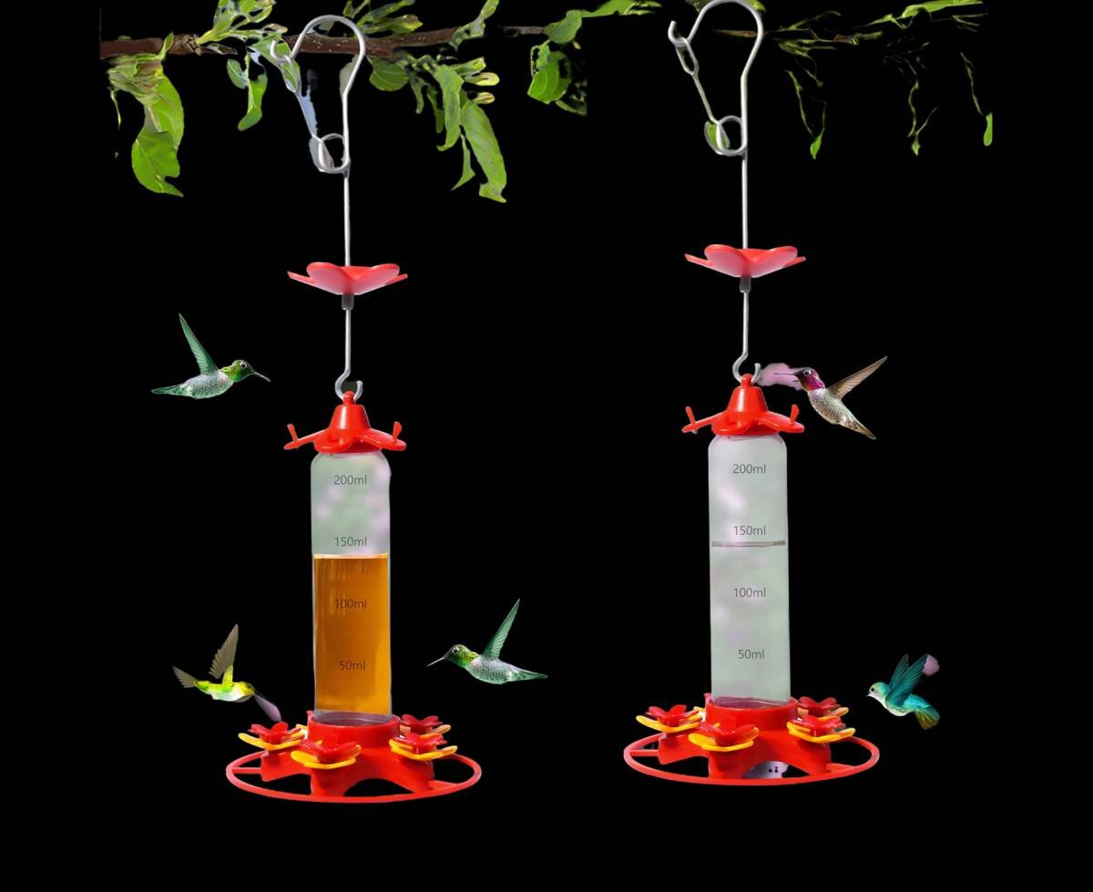 Hanging Feeder Hook Leakproof Hummingbird Feeder - Red