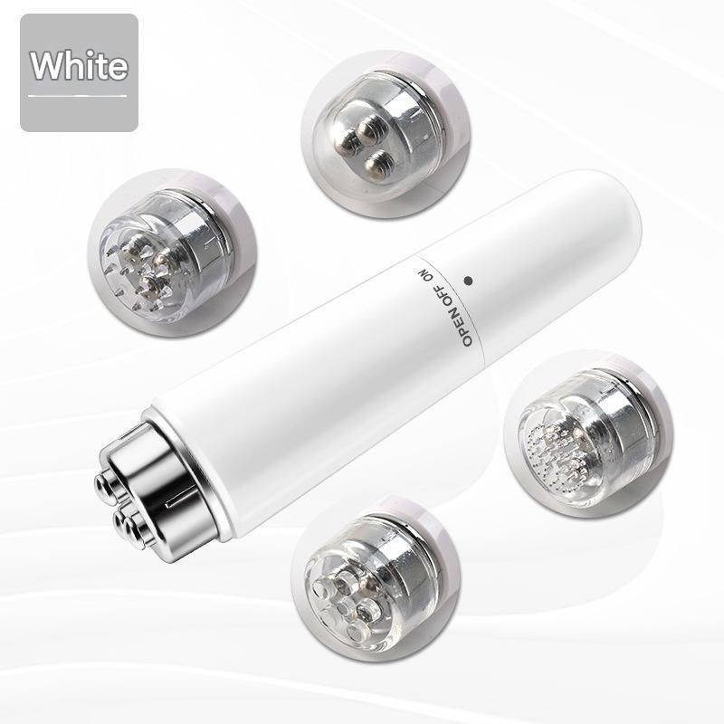 White Electric Eye Massager Pen - Vibration Massage Wand for Eye Area, Face, and Neck - Battery Operated Skincare Tool（Batteries not included）, Compact Daily Use, Gift Ready
