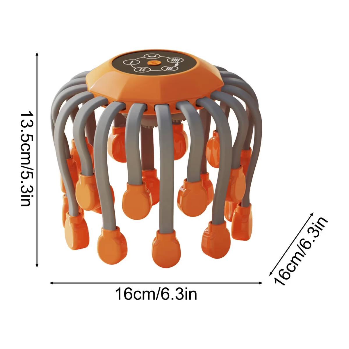 Grrvtrz Head Massagers Scalp Massagers Motorized Scalp Massagers with 20 Individual Massage Nodes 5 Modes and 360 Degrees Of Adjustable Massage.,Home Essentials,Home Appliances Orange