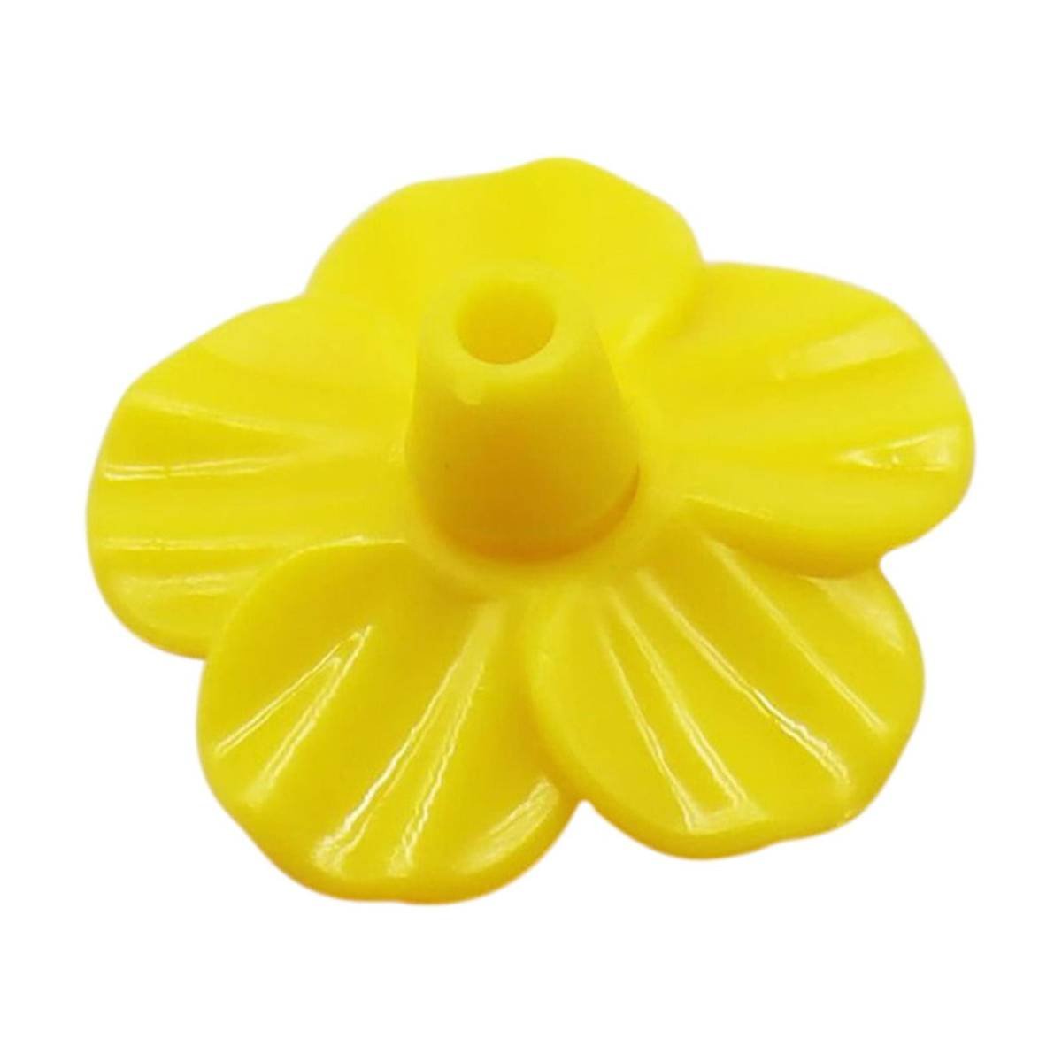 Darzheoy Hummingbird Feeders Replacement Flowers, 5Pcs Feeding Ports Replacement Bird Feeder Replacement Parts for Hummingbird Feeder Hanging Feeder, Red Yellow