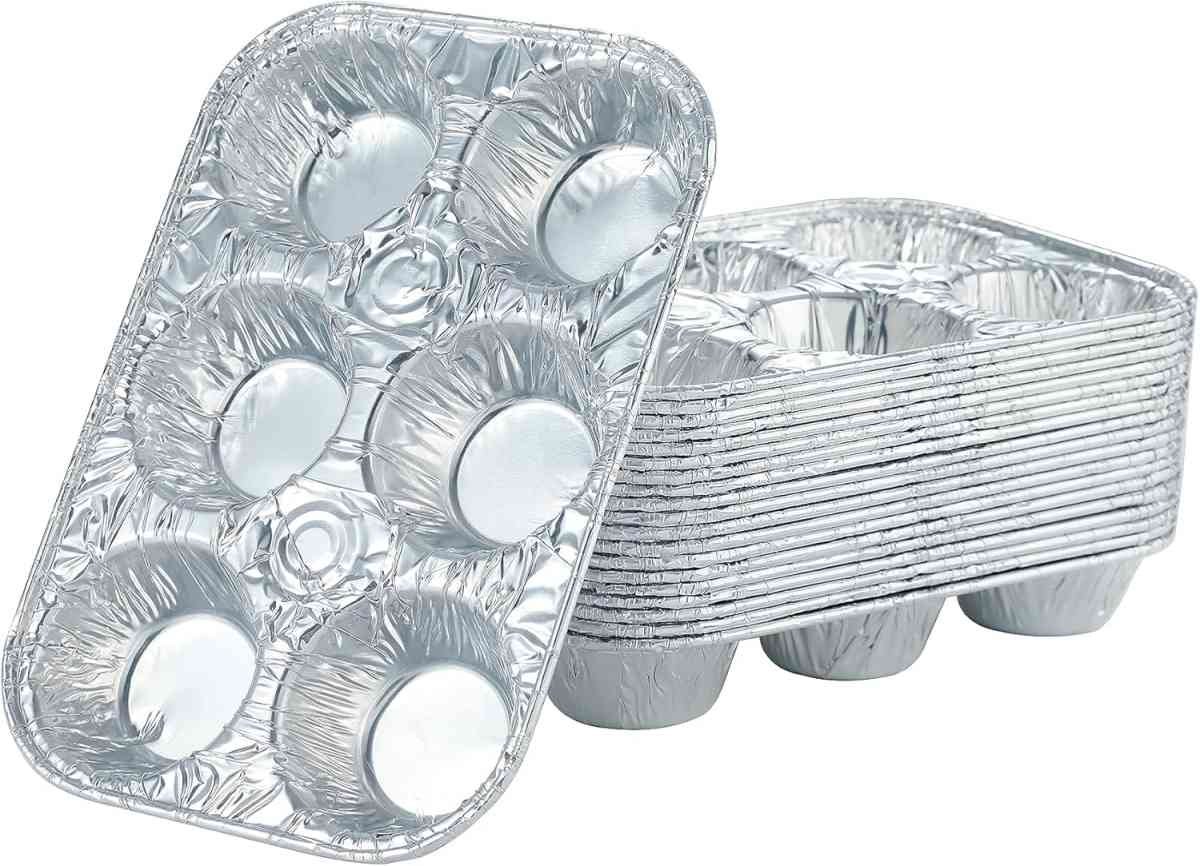 (10pack Muffin Pan 6-Cup Cupcake Aluminum Pans Favorite Muffin Tin Size for Baking Cupcakes Muffins and Mini Pies - Standard Size