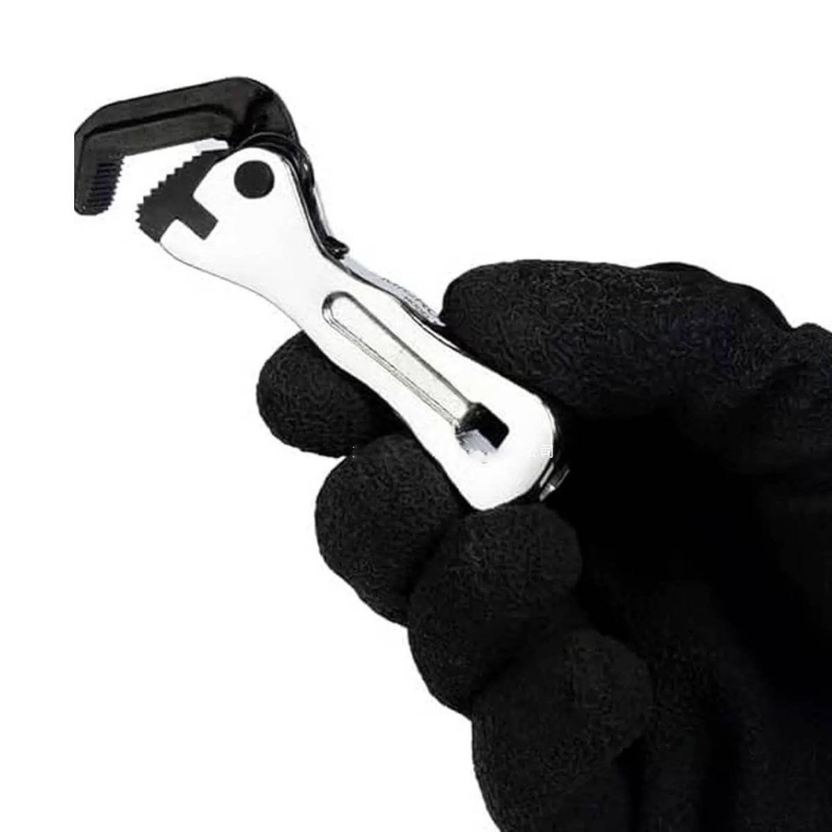 Micro Stubby Self-Adjusting Wrench, Ergonomic Short Handle Design Micro Stubby Wrench - Self Adjusting Pipe Vise Tool,