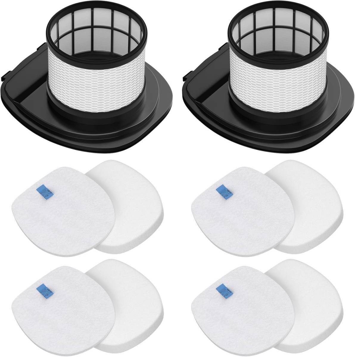 IX141 Filters Fit for Shark IX141 IX140 IZ140 IX142 IZ140C IZ142 UZ145 IZ141C IX141H WZ140 WZ250 Stick Vacuum, Replace Part 616FJ140 & 617FJ140, 2 Pack Filter 4 Pack Foam & Felt Filter Kit