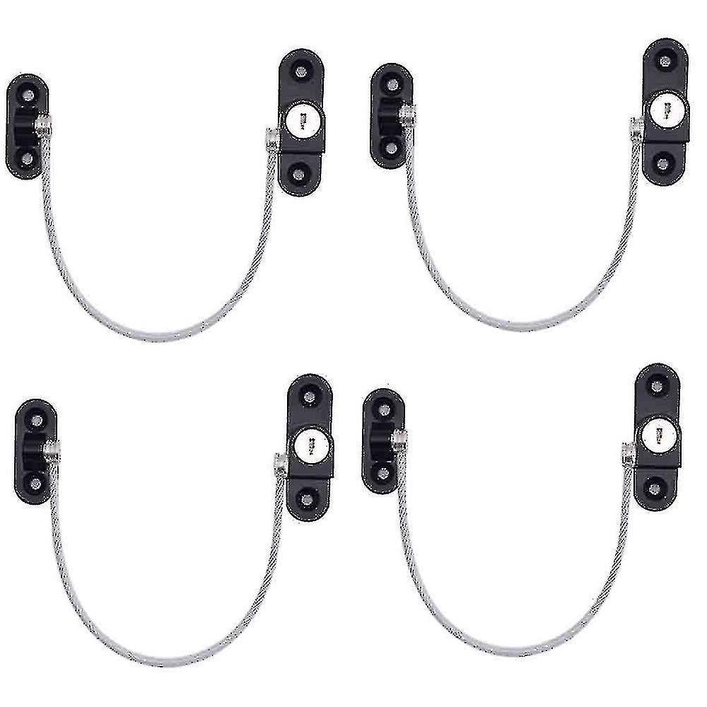 pcs Window Limiter, Window Stopper, Childproof Window Lock, Window Lock, Door Lock - Black