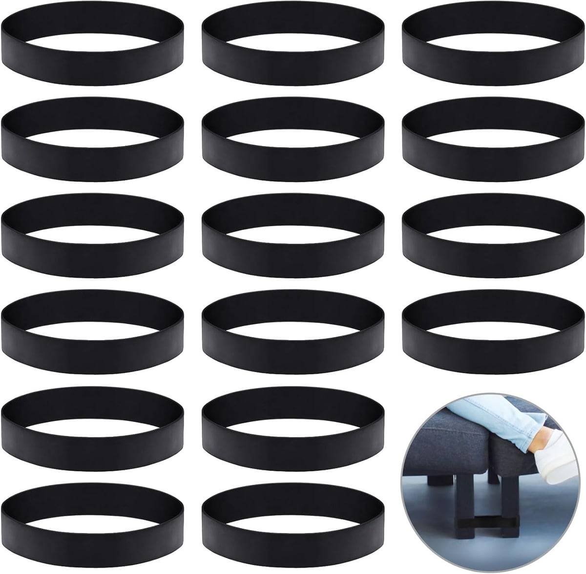 Sectional Couch Connector Tutuviw 16 Pcs Sofa Couch Leg Strap,Heavy Duty Rubber Cinch Strap Keep Prevent Sofa Sliding,Reusable Loop Cinch Quick Install Tool for Fixing Sectional Together