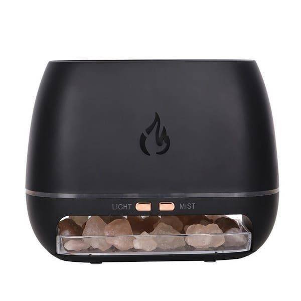 Black Aroma Diffuser with Himalayan Salt Stones