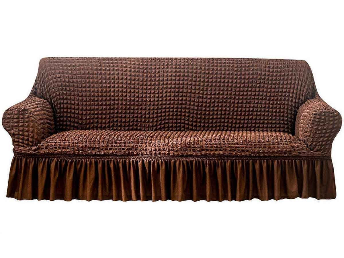 Stretch Sofa Cover for 3 Seats - Coffee Slipcover