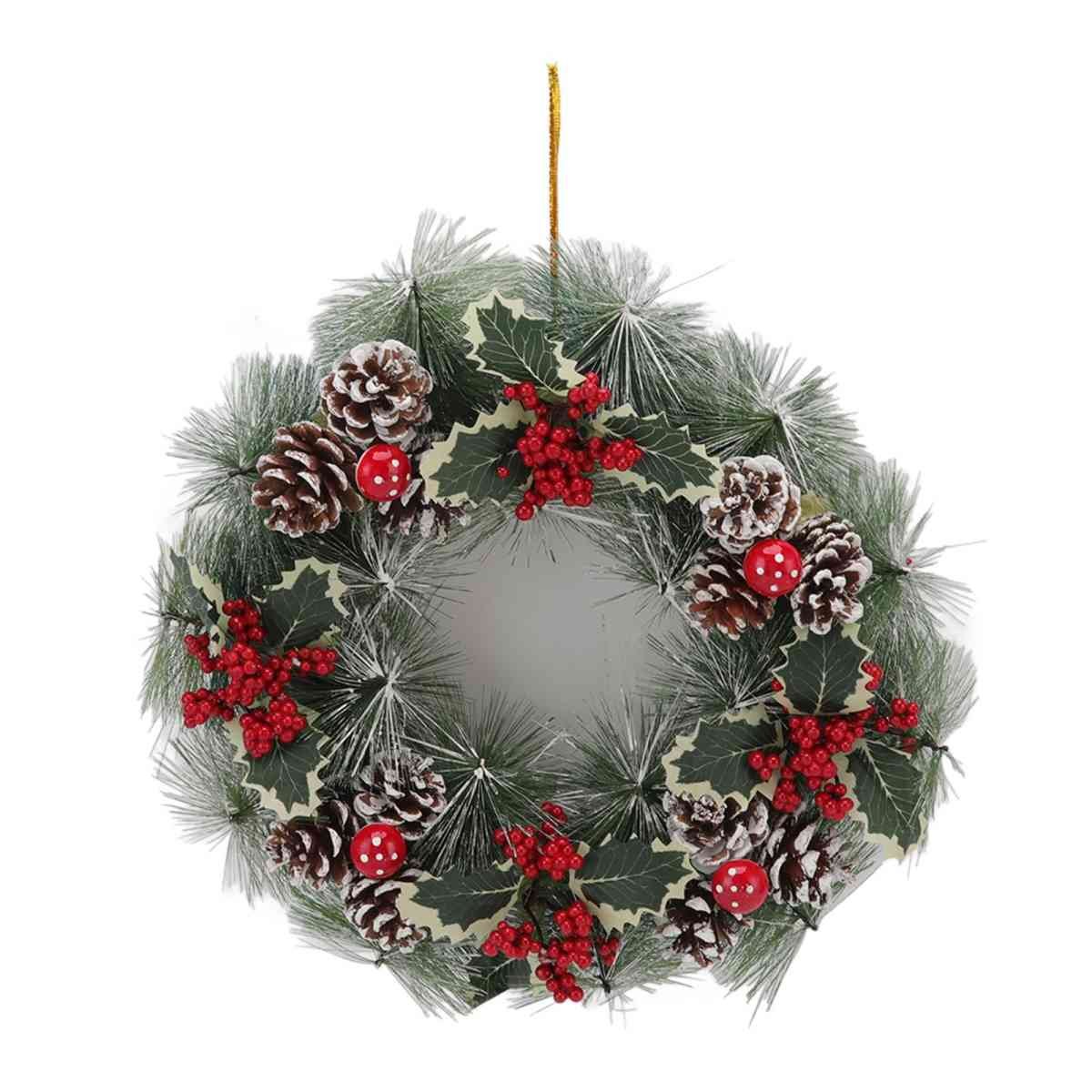 Christmas Garland Vivid Lifelike Pine Needles Christmas Decorative Garland for Front Door Home Decorations B Type Small