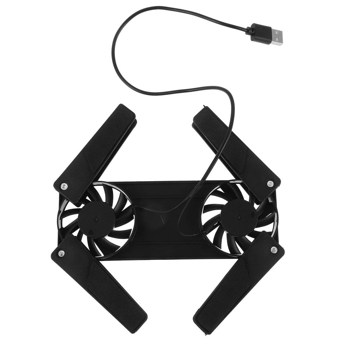 WHAMVOX Laptop Cooling Pad with Fan, Notebook Cooler Radiator Ventilation, Black, Efficient Heat Dissipation