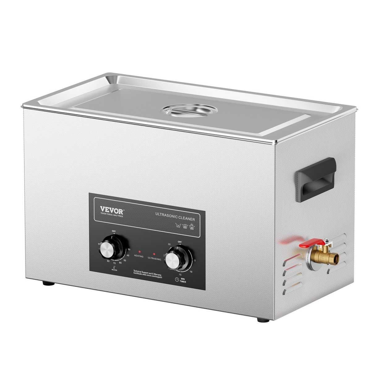 30L Ultrasonic Cleaner with Heater Timer & Basket, Professional Digital Sonic Cavitation Machine, 360W Cleaning Machine for Lab Tools, Metal Parts, Carburetor, Brass, Auto Parts, Engine Parts