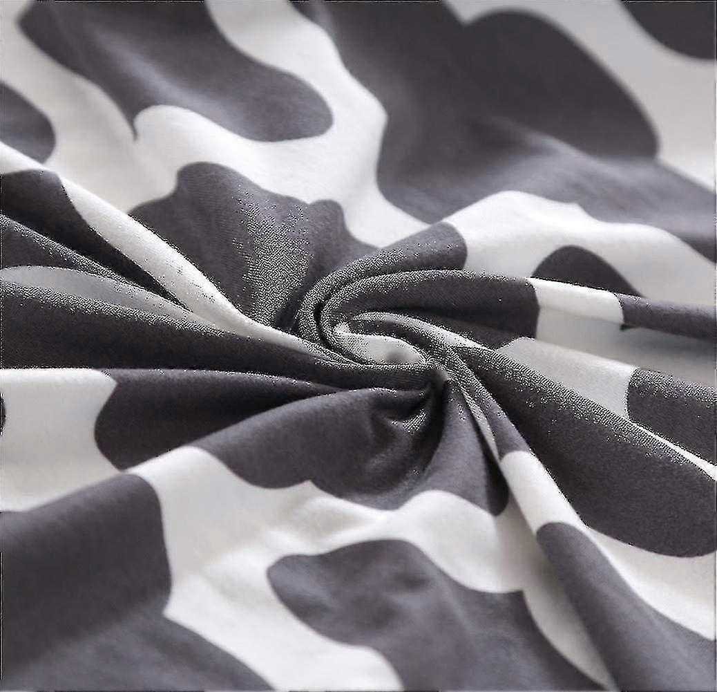 2 Seater Printed Stretch Sofa Cover Furniture Protector - Grey 145-185cm