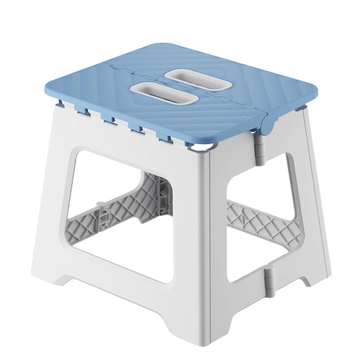 Darzheoy Adult Folding Step Stool, Foldable Stool, Suitable for Living Room, Kitchen, and Bathroom, Portable Travel Stool Blue