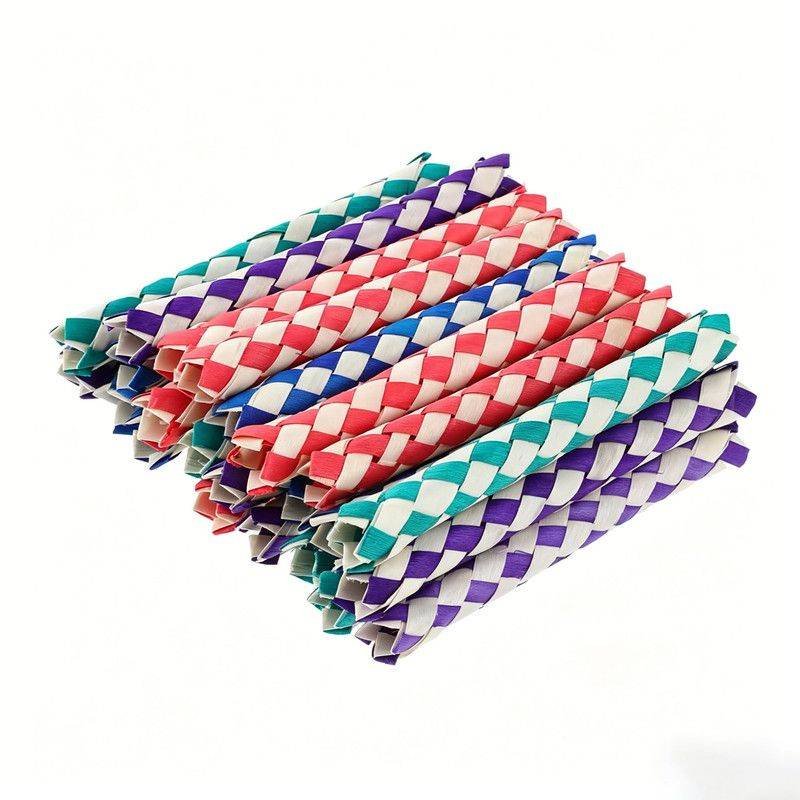 Bird Toy (Paper) Size: 150mm*15mm Color: Purple/White for Parrots (10pc)