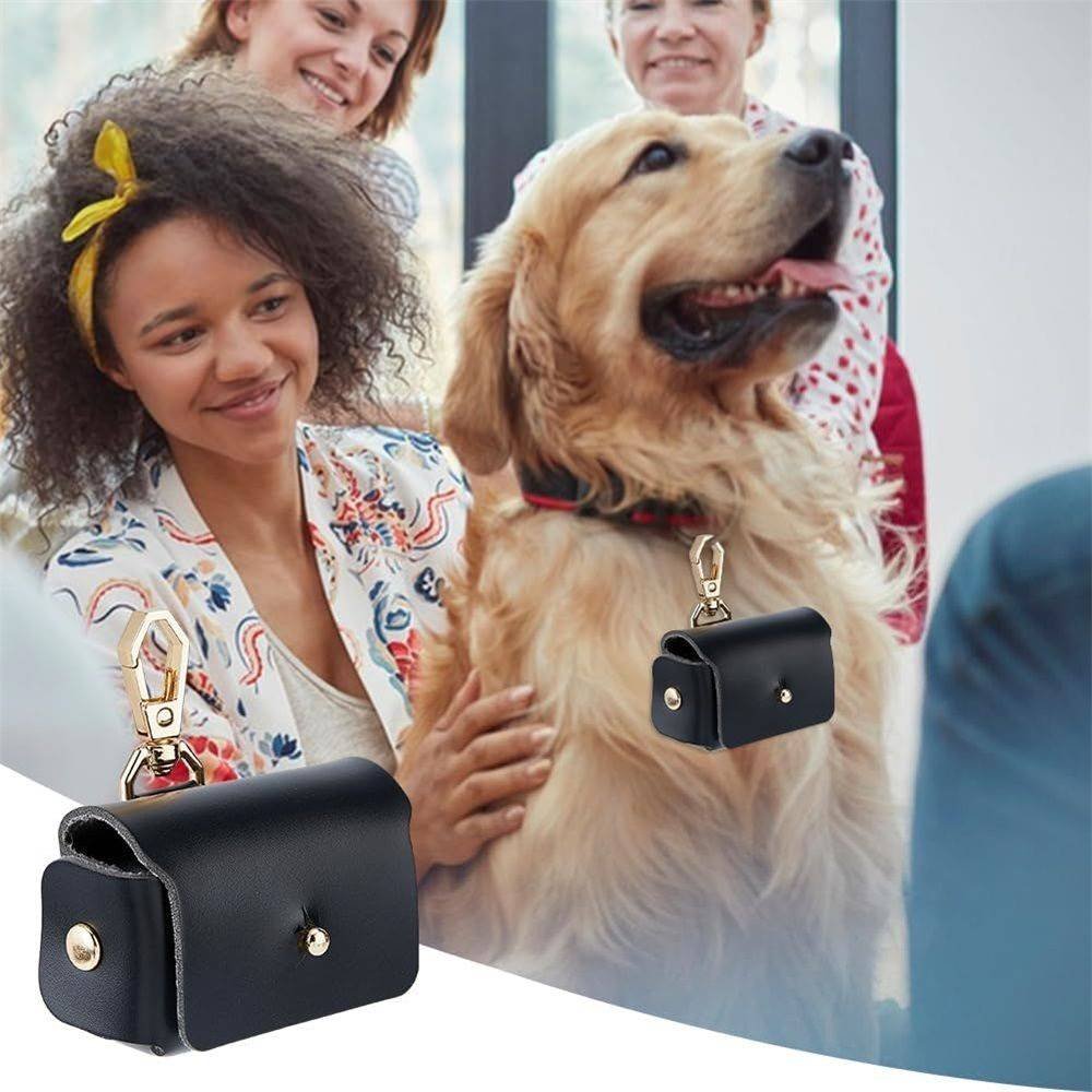 2 pack Black Dog Ring Bearer Pillow - Leather Wedding Ring Holder for Pet Collar - Engagement Proposal Gift（only boxs）