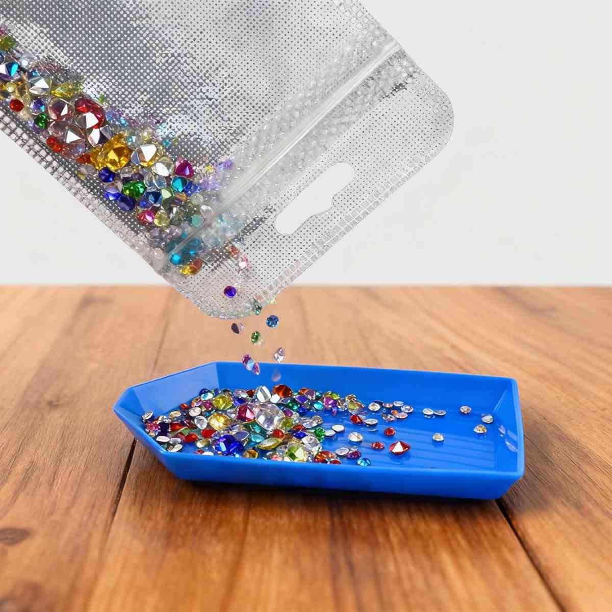 100PCS Diamond Painting Beads Storage Bags – 4.3'' x 2.7'' Small Reusable Ziplock Jewerly Bags Pouches for DIY Diamond Art, Gem & Bead,Samples,Small Items,Craft Supplies Storage Accessories