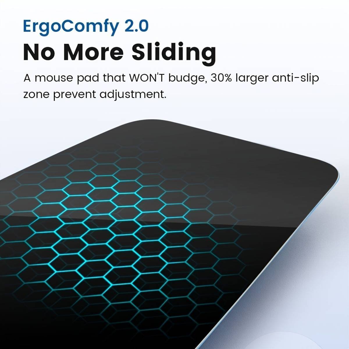 Gray Vaydeer Ergonomic Mouse Pad with Cushioned Wrist Rest and Smooth Tracking Surface