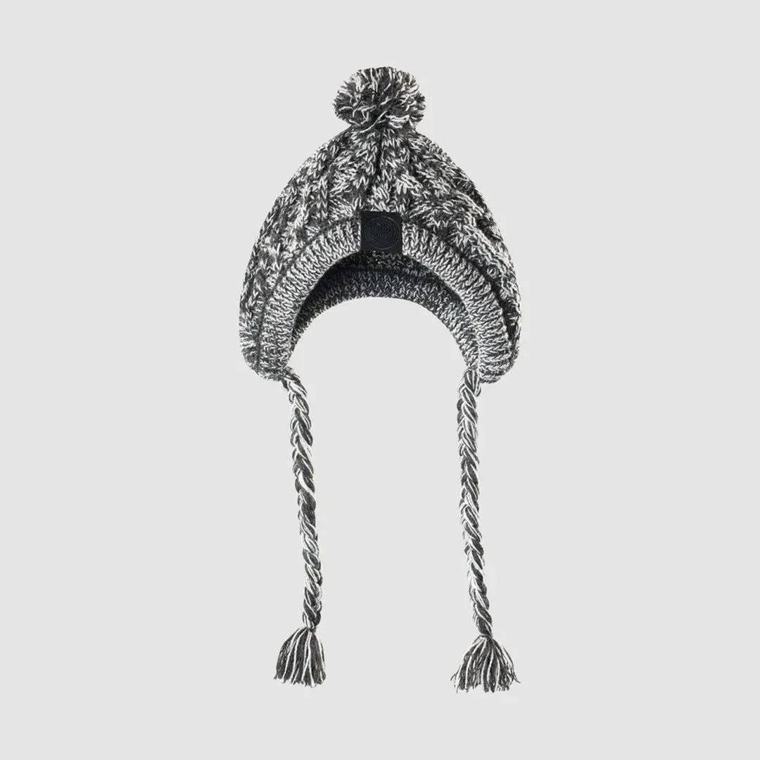 Dog Hat Knitted Windproof Winter Pom Hat, Black, S