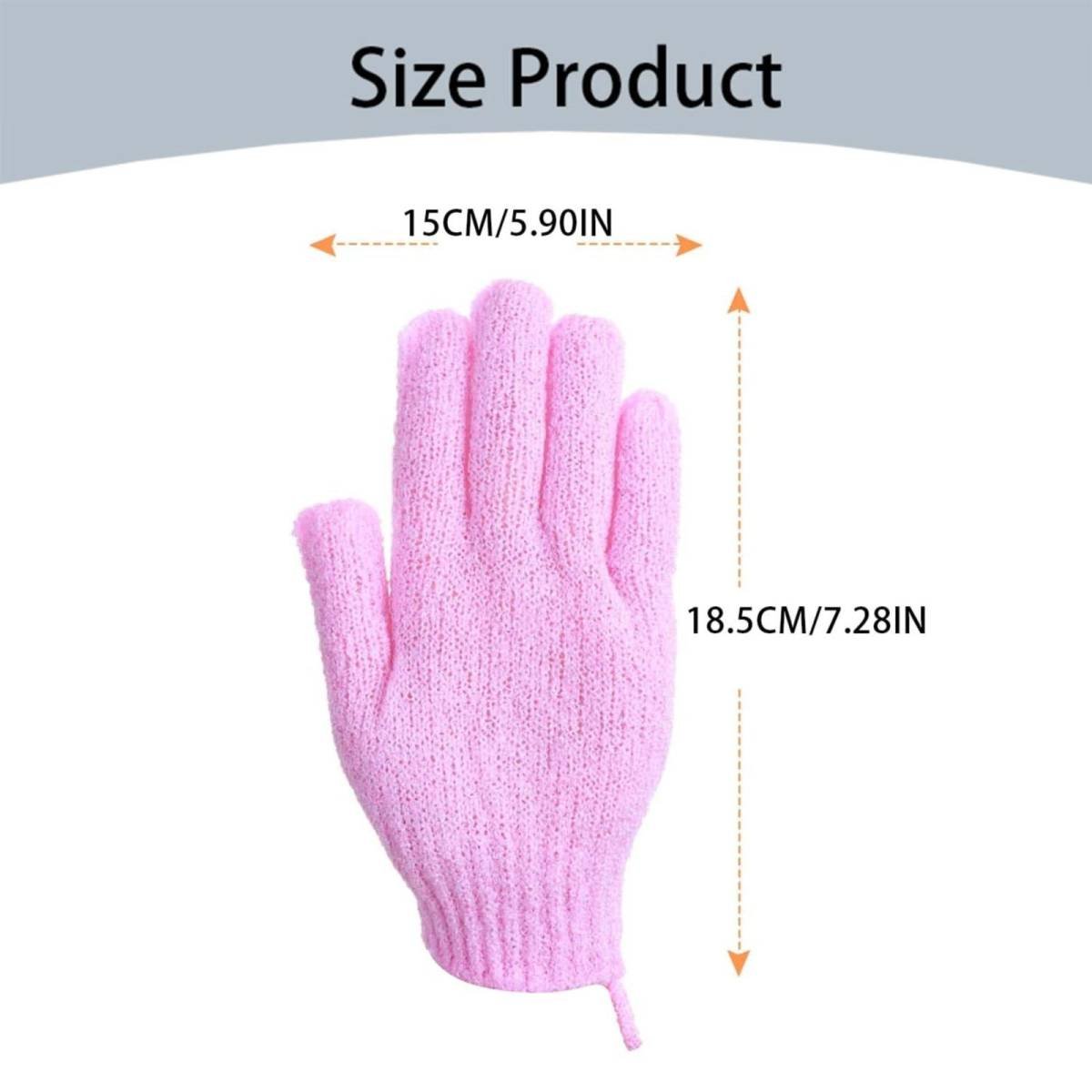 Exfoliating Gloves,1 Pair /2 Pcs, Skin Exfoliator for Body, Bath/Scrub Gloves, Shower Accessories for Women, Exfoliation Mitt, Green, 5.9x7.28 5.9" x 7.28" Blue
