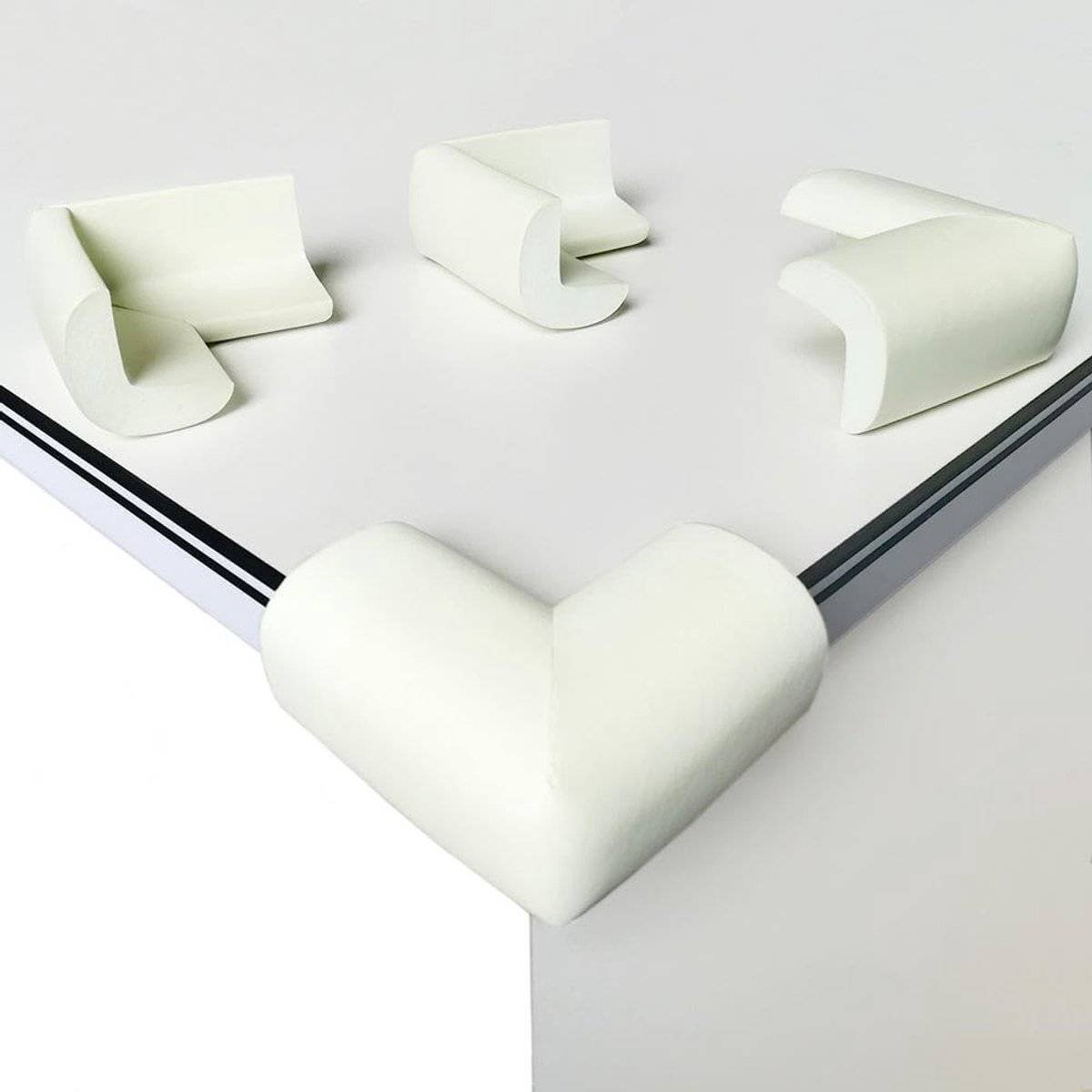 Pieces Corner Protectors for Tables - Furniture Corner Protectors - Soft Foam Corners - Child Safe - Corner Protectors with Straight Corners and Anti-Impact - Self-Adhesive Soft Rubber - For Tables and All Sharp Furniture - Non-Toxic and Safe - Wi